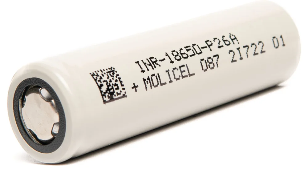 Molicel INR18650-P26A 2,600mAh 3.6V: genuine Li-ion cell, photo 1
