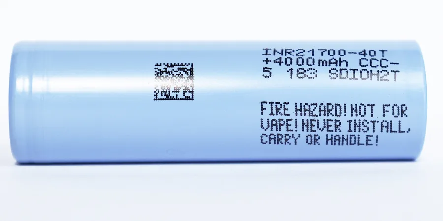 Samsung SDI INR21700-40T 4 000mAh 3,6V: originalus Li-ion elementas, nuotrauka 1