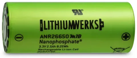 A123 ANR26650M1B 2,500mAh 3.3V: genuine LiFePO4 cell, photo 1