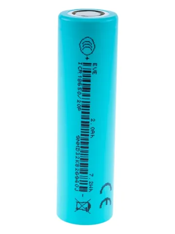 EVE EVE-20P 2,000mAh 3.6V: genuine Li-ion cell, photo 1