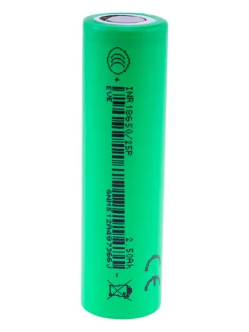 EVE EVE-25P 2,500mAh 3.6V: genuine Li-ion cell, photo 1