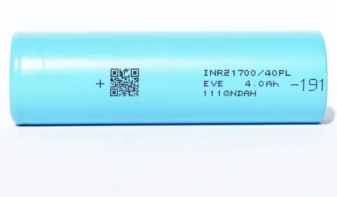 EVE INR21700-40PL 4,000mAh 3.6V: genuine Li-ion cell, photo 1