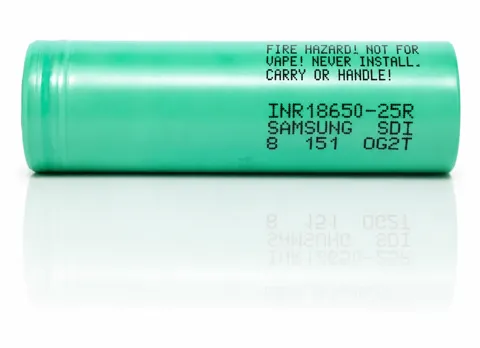 Samsung SDI INR18650-25R 2 500mAh 3,6V: originalus Li-ion elementas, nuotrauka 1